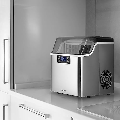 Newair 45 lbs. Portable Countertop Clear Ice Maker with FrozenFall Technology, Custom Ice Thickness Controls, 24 Hour Timer, Large Viewing Ice Window, Perfect for Cocktails, Scotch, Soda
