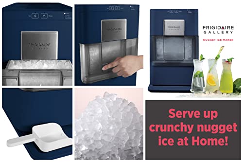 FRIGIDAIRE Gallery EFIC255 Countertop Crunchy Chewable Nugget Ice Maker, 44lbs per Day, Auto Self Cleaning, 2.0 Gen, Navy